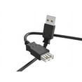 thumbnail image 5 of Cable Leader 15ft USB 2.0 Type A High Speed Extension Cable Male to Female, Black, 5 of 5