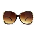 thumbnail image 3 of Lunettes de Soleil de Luxe pour Femmes avec Strass Diva Papillon Designer Écaille Marron, 3 of 4