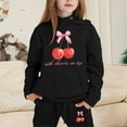 thumbnail image 2 of Girls Outfit Sets Toddler Boy Girl Long Sleeve Cute Print Warm Hoodie Sweatpant Kids Outfits Sweat Suit,2-13Y, 2 of 4