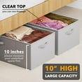 thumbnail image 2 of SpaceAid 2 Pack 10" High Under Bed Storage Containers, Fabric, Gray, 2 of 7