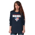 thumbnail image 4 of Dominican Republic Home Plate Base Long Sleeve TShirt Men Women Brisco Brands S, 4 of 5
