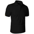 thumbnail image 6 of Dagegui Summer Men's Athletic Shirts Black Short Sleeve Button Down Pullover Casual T-Shirt Lightweight Performance Golf Tennis Shirt S, 6 of 6