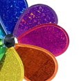 thumbnail image 2 of Flower Wind Sparkly Lawn Pinwheel Colorido Rainbow Garden Windmill (1pc), 2 of 5