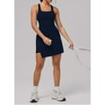 thumbnail image 4 of Womens Tennis Dress Athletic Dresses Workout Dress Skort Dress Golf Outfits Hidden Blue M, 4 of 7