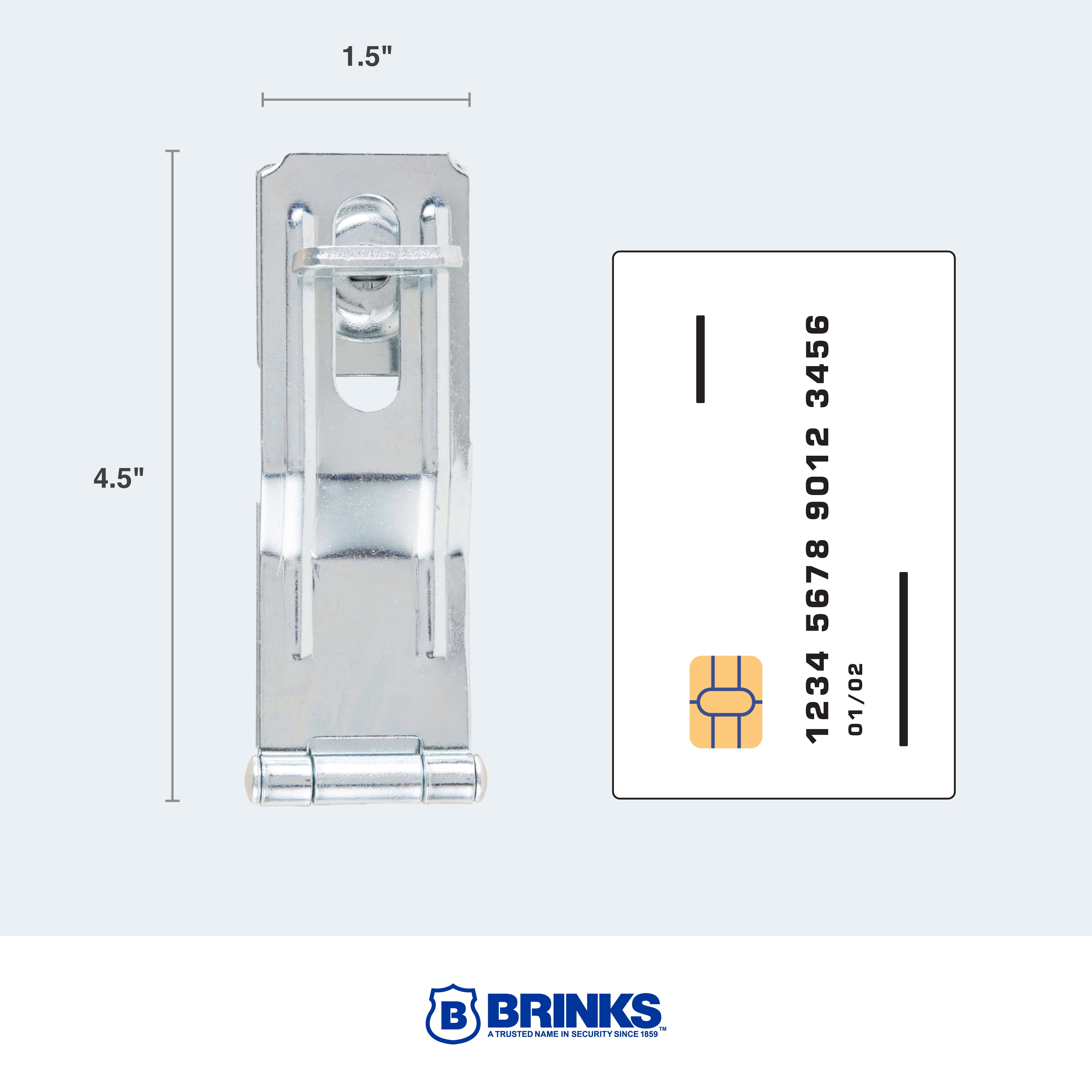 (3 pack) Brinks Zinc Plated Steel New Swivel Hasp, 4.5 inch