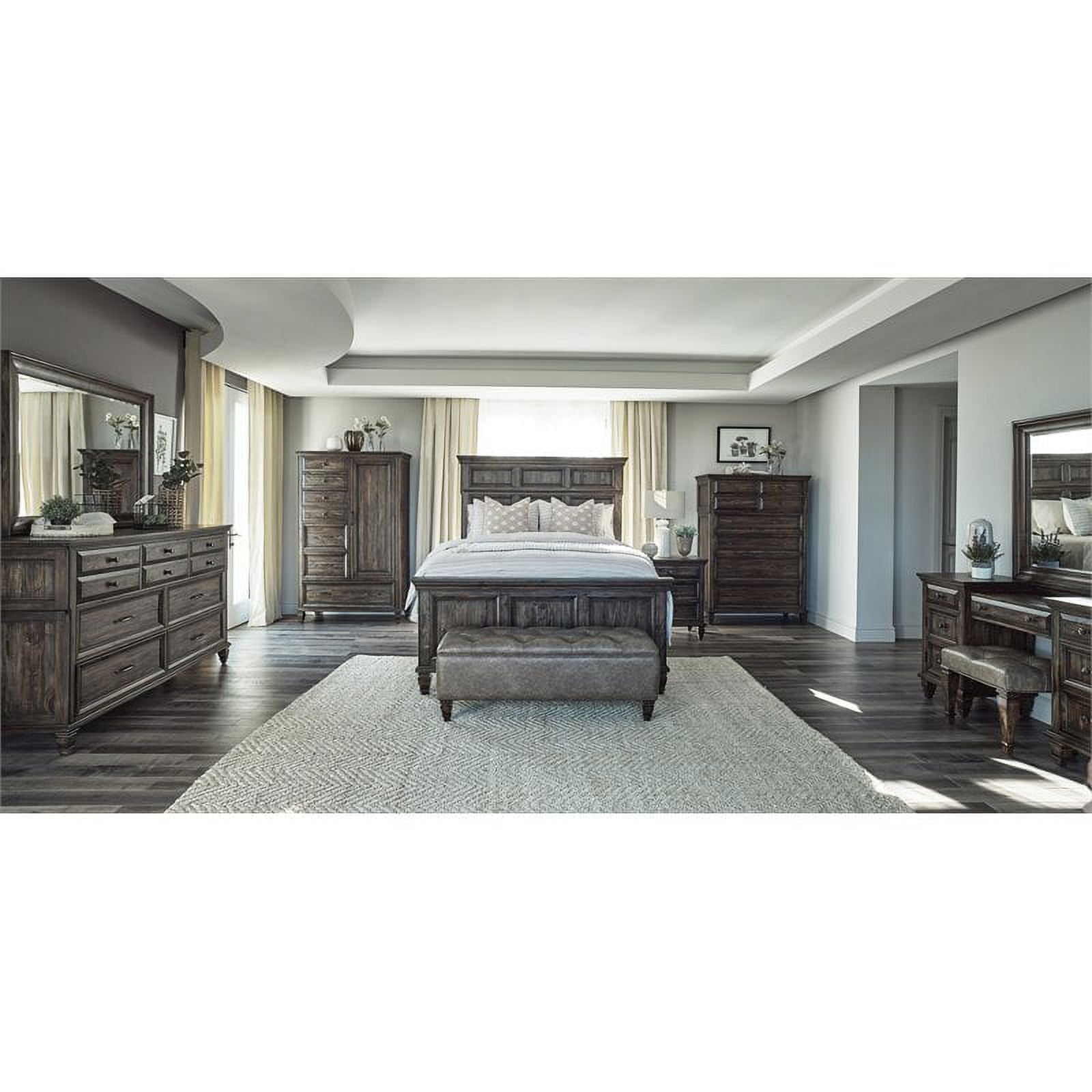 Avenue 5-piece Queen Bedroom Set Weathered Burnished Brown