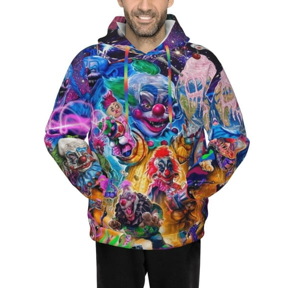 Killer Klowns from Outer Space Men's Hoodie Novelty Pattern Adult Hooded Sweatshirts Casual Unisex Pullover for Women Youth