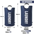 thumbnail image 3 of DOKEHOM Bolsa plegable para cesta de ropa sucia, 125 L, extragrande (7 colores) para dormitorio, tela (azul oscuro, XL), 3 of 5