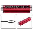 thumbnail image 5 of SPRING Car Temporary Parking Card Universal Rotate Phone Number Plate Aluminum Stickers Red, 5 of 9