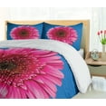 thumbnail image 4 of Ambesonne Dark Pink Duvet Cover Set, Gerbera Blossom, 2-Calking, Azure Blue Hot Pink, 4 of 6