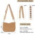 thumbnail image 2 of Bolso de paja GOKTOW tejido con rafia para playa, 2 of 6