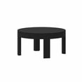 thumbnail image 3 of Plank+Beam Solid Wood Contour Round Coffee Table, 30" Coffee Table, Coffee Tables for Living Room, Modern Center Table for Small Spaces, Black, 3 of 9