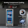 thumbnail image 6 of Yeego 15 inch Beverage Refrigerator, 80 Cans Beverage Cooler Built-in or Freestanding with Stainless Steel Door, 6 of 10