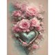 thumbnail image 1 of Cuadros Decorativos Kit de pintura de diamante de taladro redondo completo 5D DIY decoración del hogar de arte rosa (NH3081) Wdftyju de costura negro 4 estilos, 1 of 9