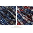 thumbnail image 6 of Men Soft Breathable Cotton Underwear Boxers Shorts with Button Fly Vintage Plaid Print Underpants Loose Homewear Panties, 6 of 8