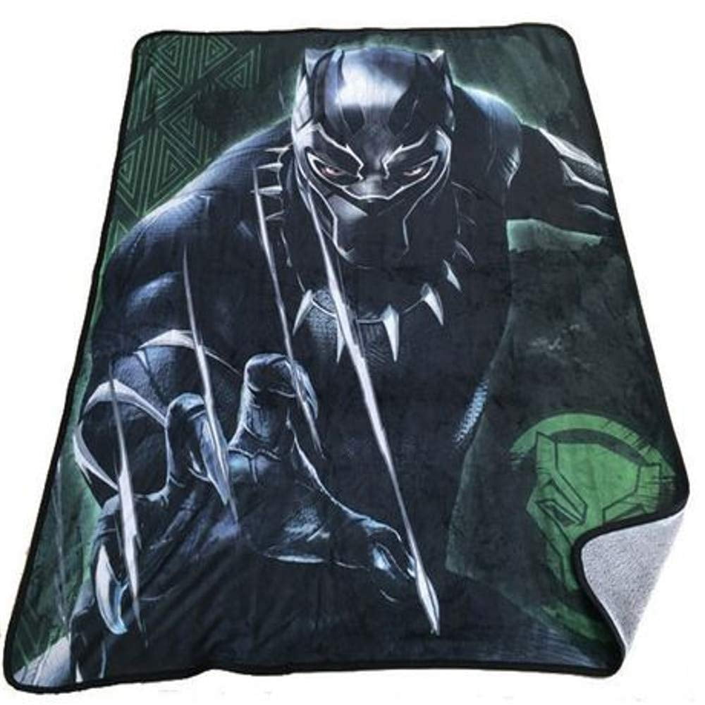 Marvel Black Panther Super Plush Throw Kids Blanket for Boys 48 x 60