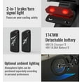 thumbnail image 6 of Ridingtimes GT73 Electric Dirt Bike for Adults,2400W Motor 48V18.2AH Dual Battary ebike dirt bicycles with 25" Tires Digital Screen Carbon Steel Black UL2849 One Seat, 6 of 10