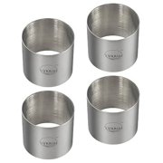 Sunrise Plating Forms Stainless Steel Ring Mold Sets (4 Count) (2.75 x 2)