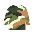 thumbnail image 5 of CLOISE Boys White T Shirt 3/4 Sleeve Girls Youth Crew Neck Tops Camouflage Outfits Fall Winter Clothes Multicolor 160, 5 of 5