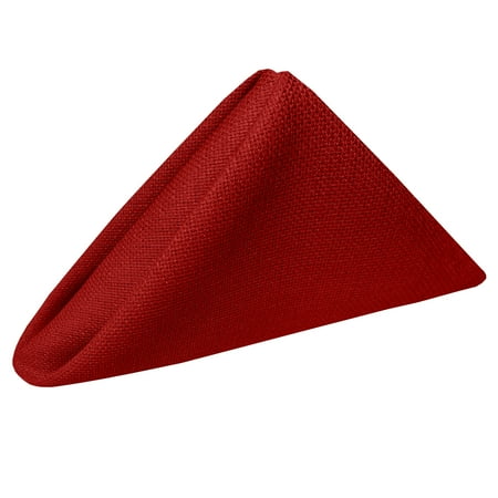 

Ultimate Textile (10 Dozen) Faux Burlap - Havana 17 x 17-Inch Napkins - Basket Weave Holiday Red