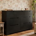 thumbnail image 4 of Modern Dresser with 7 Deep Drawers, Large Wood Storage Chest with Cutout Handles & Smooth Gliding Drawers for Bedroom, Living Room,Black, 4 of 8