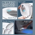 thumbnail image 5 of Round Toilet Seat with Slow Close Seat, Easy Clean, Plastic, White, Suitable Standard Round Toilet, 5 of 12