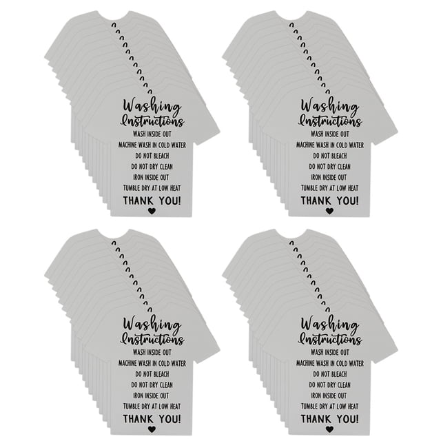 100Pcs Multi-use Clothing Card Clothes Washing Guide Tag Clothing Cleaning Guide Tags for Store