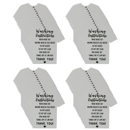 

100Pcs Multi-use Clothing Card Clothes Washing Guide Tag Clothing Cleaning Guide Tags for Store