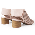 thumbnail image 3 of J. Adams Maddie Booties for Women - Peep Toe Low Block Heel Hook & Loop Strap Sandals, 3 of 7