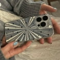 thumbnail image 2 of Bling Glitter Laser Disc Pattern Black Stars Phone Case Compatible with iPhone Case (Clear,iPhone 13), 2 of 5