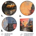 thumbnail image 3 of Designart "Pop art Seattle cityscape views In Orange and Grey"Seattle Metal Wall Art Orange Industrial Office Room Wall Art, 3 of 6