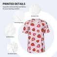 thumbnail image 3 of Uemuo Hand Drawn Strawberry Print Mens Polo Shirts Baseball T-shirt Performance Short Sleeve Golf Shirt Moisture Wicking Athletic Casual Collared T-Shirt-X-Large, 3 of 7