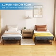 thumbnail image 7 of Folding Bed with Mattress, 75"*38" Thick Memory Foam Mattress, Heavy Duty Metal Portable Bed for Adults, Roll Away Bed Wide Bed Frame Foldable Bed for Guest, Fold Out Bed with Wheels, 7 of 7