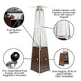 thumbnail image 4 of Flash Furniture Sol Patio Outdoor Heating-Bronze Stainless Steel Pyramid 42,000 BTU Propane Heater with Wheels for Commercial & Residential Use, 4 of 9
