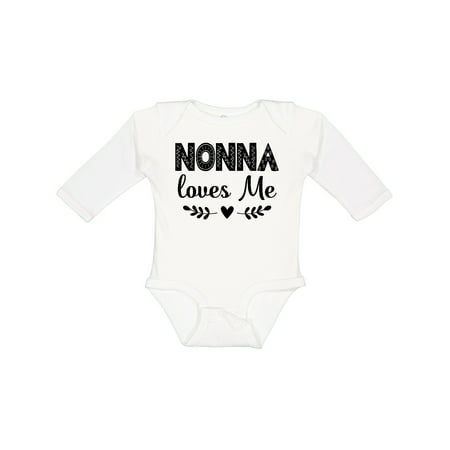 

Inktastic Nonna Baby Clothes Grandchild Gift Baby Girl Long Sleeve Bodysuit