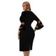 thumbnail image 5 of Vestido de retazos grande para mujer, falda envolvente a la cadera, manga larga, informal, vestido de columpio, vestido largo Wmkox8yi  FGJ871, 5 of 5