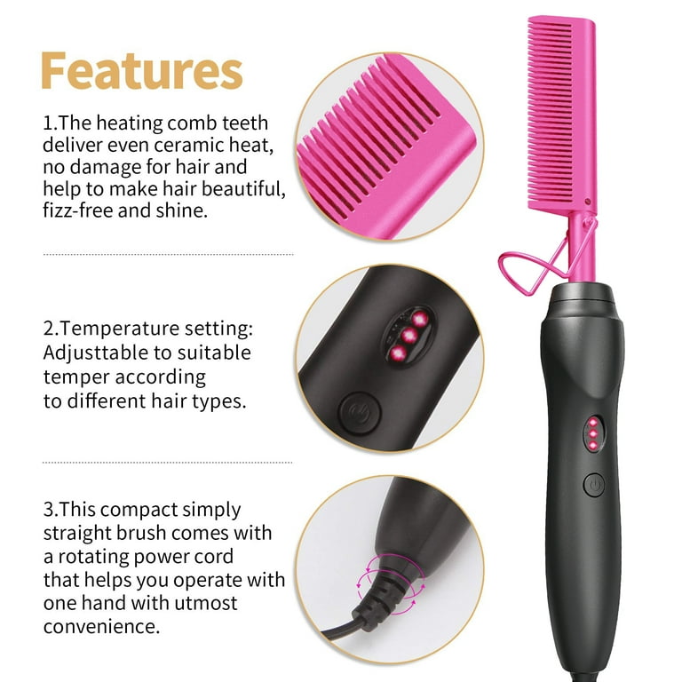 Hot Iron Stove Press Comb Straightening Tools for Black afro Hair Wigs