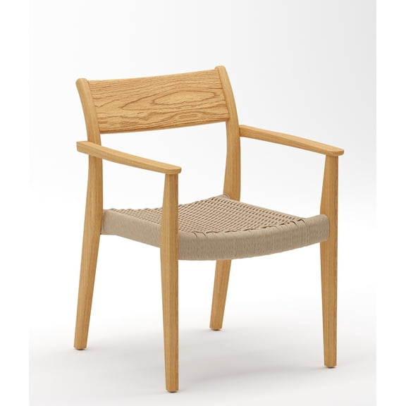 Qty 1 - Grade-A Teak Wood Luxurious Solo / Single Amilo Stacking Arm Chairs #56AMAA