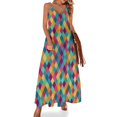 thumbnail image 1 of Vestido sin mangas de diamantes de colores Vestidos de verano para mujer Vestido de fiesta Vestido de noche de lujo para mujer, 1 of 7