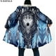 thumbnail image 1 of Capa gruesa y cálida con capucha para hombre, abrigo de lana a prueba de viento, con estampado 3D de Luna y Lobo, Native Dream Catcher, bata, manta, 6, 1 of 4