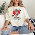 thumbnail image 2 of Romantic Heart and Arrow Love Everyday, Ivory Comfort Colors T-Shirt, 2XL, 2 of 3