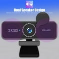 thumbnail image 3 of 1440P HD Webcam Computer Webcam with Microphone USB PC Web Camera 120-degree Wide Angle with Dual Speakers Free Drive for Recording Calling Conferencing Gaming Compatible with Windows Vista iOS, 3 of 8