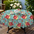 thumbnail image 4 of Pioneer Flower Floral Print Pattern Round Tablecloth 60 X 60 Inch, Wrinkle Resistant Wipeable Table Cloth for Kitchen Dining Picnic Patio Party, 4 of 6