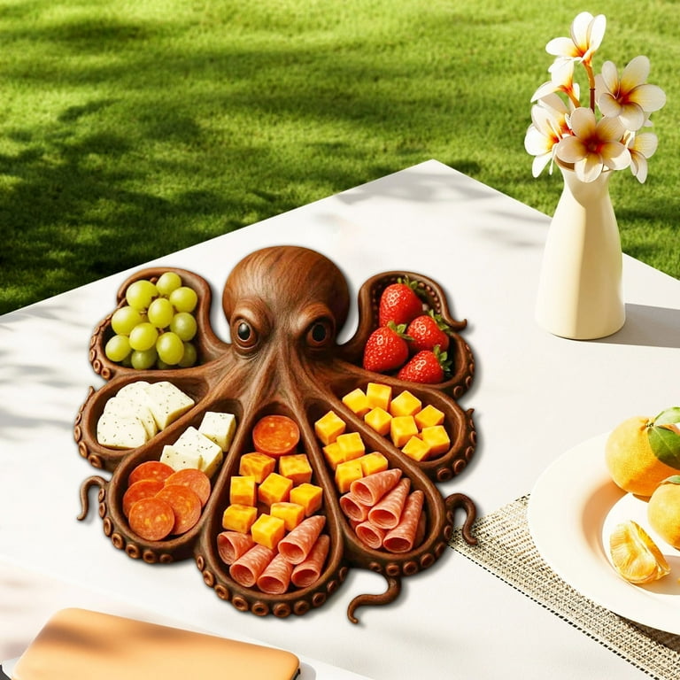Halloween 2025 New Octopus Charcuterie Board, Unique Kraken