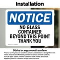 thumbnail image 2 of (2 Pack) No Glass Containers Beyond This Point Thank You OSHA Notice Sign, 2 of 6