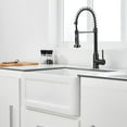 thumbnail image 6 of 24 inch Ceramic Kitchen Sink, White Reversible Sink, Single Bowl Kitchen Sink with Bottom Grid and Basket Strainer, 6 of 8