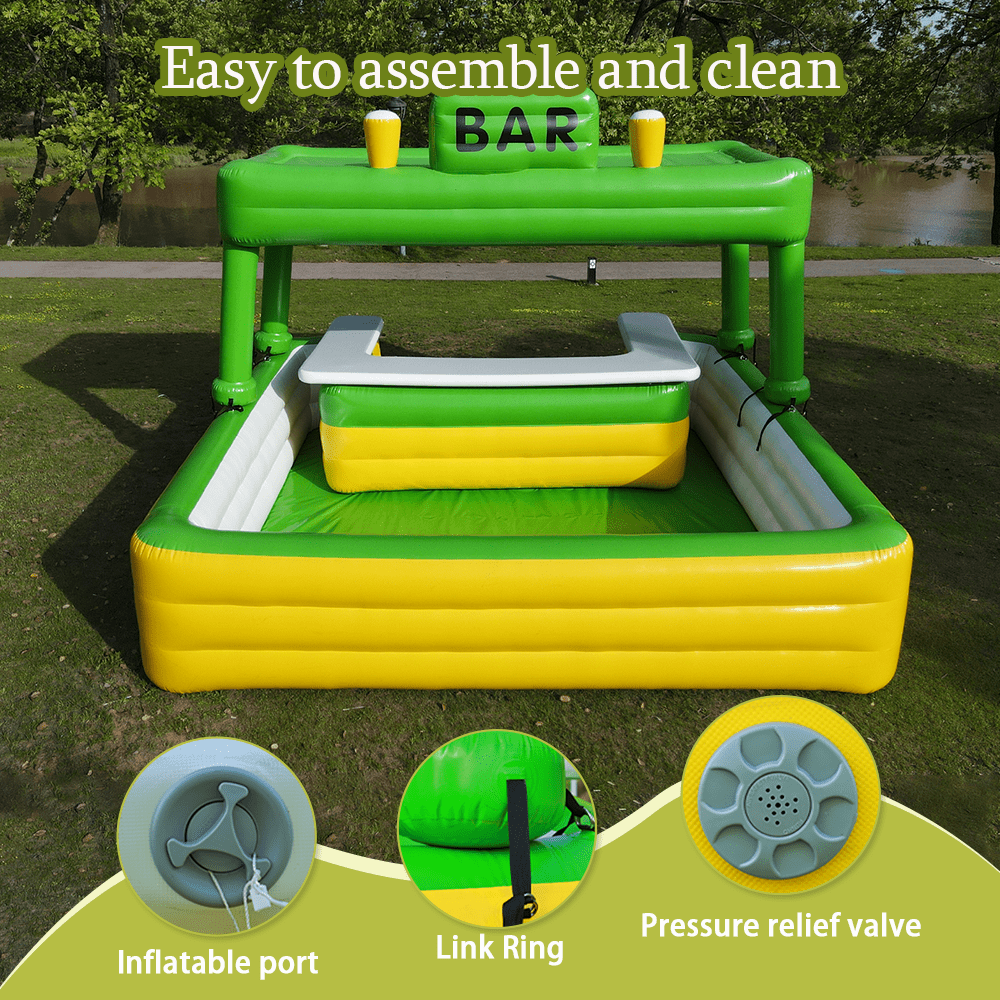 EJIA 15ft Inflatable Bar Pool - Ideal for Summer Parties, Backyard Gatherings & Outdoor Fun