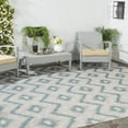 thumbnail image 2 of SAFAVIEH Courtyard Clark Chevron Indoor/Outdoor Area Rug, 6'7" x 6'7" Square, Grey/Blue, 2 of 9