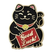 Kawaii Cute Lucky Cat Pin – Good Luck Waving Cat Enamel Pin Lapel Pins