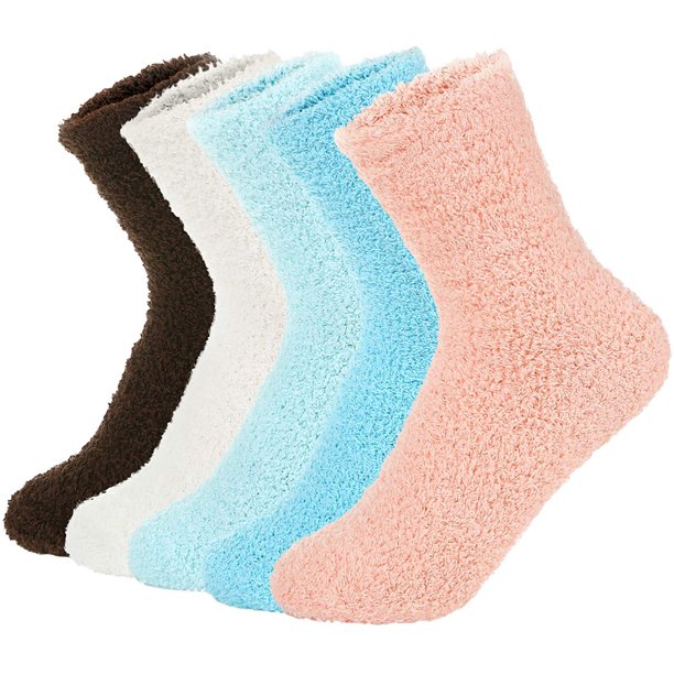 Zando Halloween Fuzzy Socks Pack Comfy Socks Women Fuzzy Warm Plush